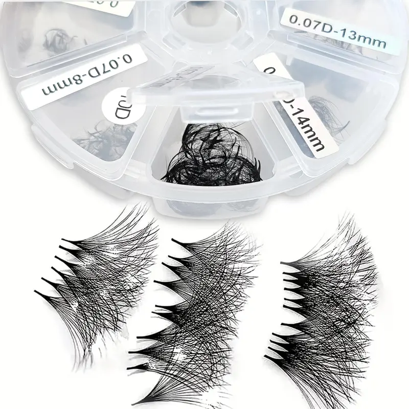 Mixed Length Individual False Eyelashes, 1 Box Natural Look Eyelash Extensions, Self Grafting Curl Eyelashes, DIY False Eyelashes, Curly Lashes, Longer Looking Lashes, DIY Makeup Lashes