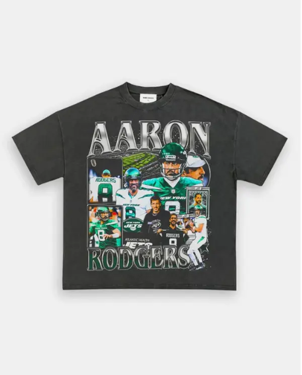 AARON RODGERS-JETS TEE, Retro Football Shirt ,Football Shirt Christmas Gift Unisex, Football 90s Vintage Fan Gift,football American Graphic Vintage, Gift For women And Man Unisex T-shirt
