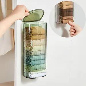 Deluxe Hanging Drawer Organizer - Wall-Mount Underwear & Socks Storage System, Durable Fabric Bin with Smooth Gliding Pull-Out Design