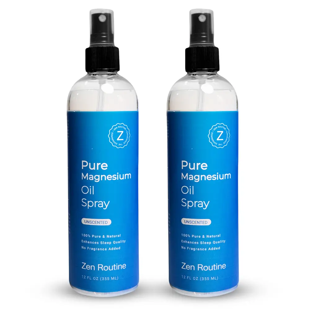 (2-Pack) 12oz Zen Routine, Pure Magnesium Spray - Body Care Comfort Natural Mois...