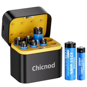 Rechargeable AA AAA Lithium 8 Pack 4255mWh 1512mWh 1.5V USB-C Fast Charger For Blink Xbox