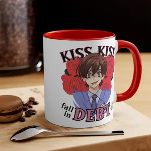 Kiss Kiss Fall In Debt 11 oz 15 oz Coffee Mug, Anime Fan Gift Coffee Cup