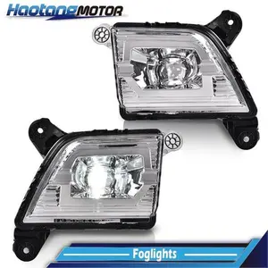 CROSSDESIGN LED DRL Fog Lights Lamp Fit For 2019-2021 Chevrolet Silverado 1500 Pickup 4-Door