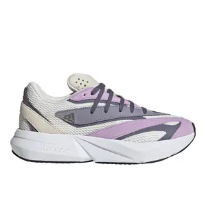 adidas Womens Lightblaze Lace Up Sneakers Shoes Casual - Off White, Purple