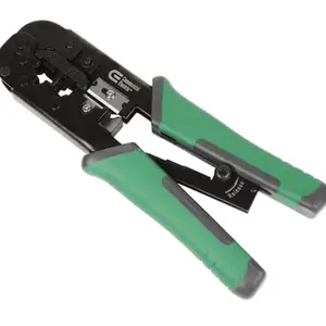 Commercial Tech Commercial Electric Ratchet Modular Plug Crimper Green & Gray Tool