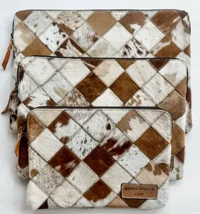 Cowhide Laptop Computer Tech Sleeve Pouch Case
