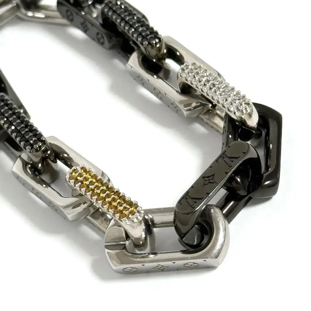 Pre-owned Louis Vuitton Zinc Alloy Small Leather Goods Monogram Bracelet