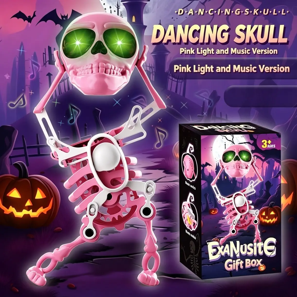 Dancing Skeleton Toy — 3D Rocking Wind-up Desktop Toy | Ideal for Office Decor, Stress Relief & Relaxation | Holiday Gift (Christmas & Halloween) | Creates a Joyful Atmosphere | Alleviates Stress Dancing Skeleton Toy — 3D Rocking Wind-up Desktop Toy | Ideal for Office Decor, Stress Relief & Relaxation | Holiday Gift (Christmas & Halloween) | Creates a Joyful Atmosphere | Alleviates Stress