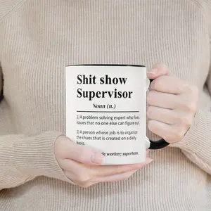 1 Supervisor Mug Gift For My Boss Team Manager Gift Director Gift Boss Thank You Gift 11 Ounce Ceramic Coffee Cup Summer And Winter Beverage Container Home Kitchen Supplies Drinkware