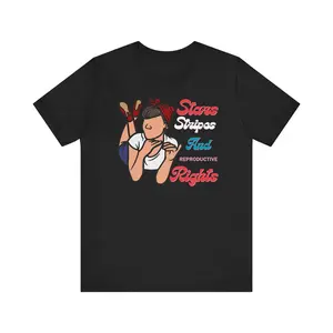 Feminist Fourth Of July Shirt, Stars Stripes And Reproductive Rights, Unisex Perfect For Advocacy Days, Everyday Wear 100% Cotton 45821 1209