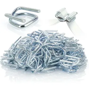Heavy Duty  Buckles with Anti-Slip Coating Sturdy Metal Wire and High Holding Power 100 count /200pcs Metal Buckles for Plastic Strapping 3/4inch Strap Width Woven Cord Strapping (200)