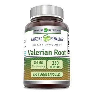 Amazing Nutrition Valerian Root | 500 mg 250 srvgs anxiety supplement