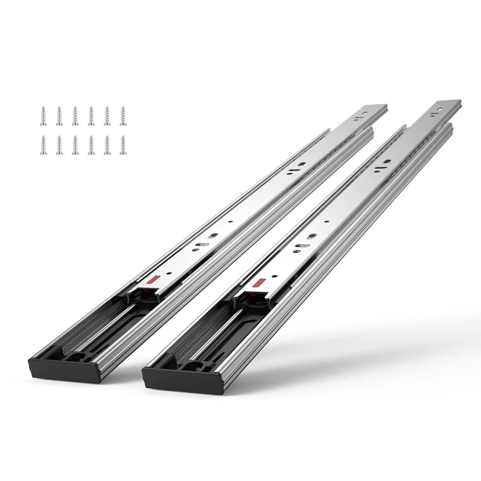 【Summerfinds】VEVOR 6 Pairs of 14 Inch Drawer Slides Side Mount Rails, Heavy Duty Full Extension Steel Track, Soft-Close Noiseless Guide Glides Cabinet Kitchen Runners with Ball Bearing, 100 Lbs Load Capacity