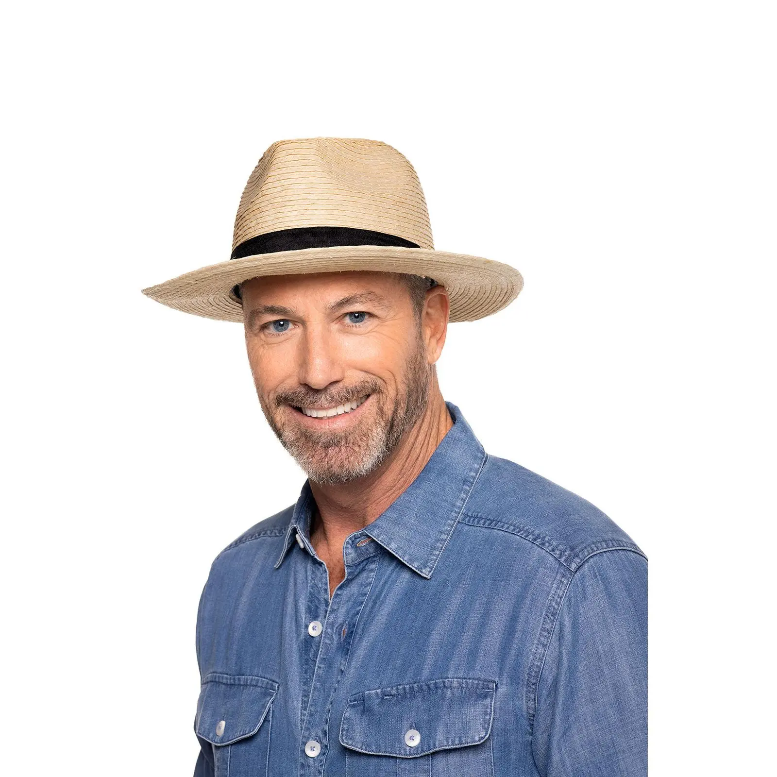 Buri | Men's Straw Palm Fedora | Ivory