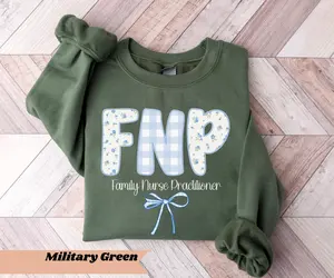 Family Nurse Practitioner Short Sleeve T-Shirt / Sweatshirt & Hoodie, Floral FNP Sweatshirt, Nurse Graduation Gift, NP Shirt