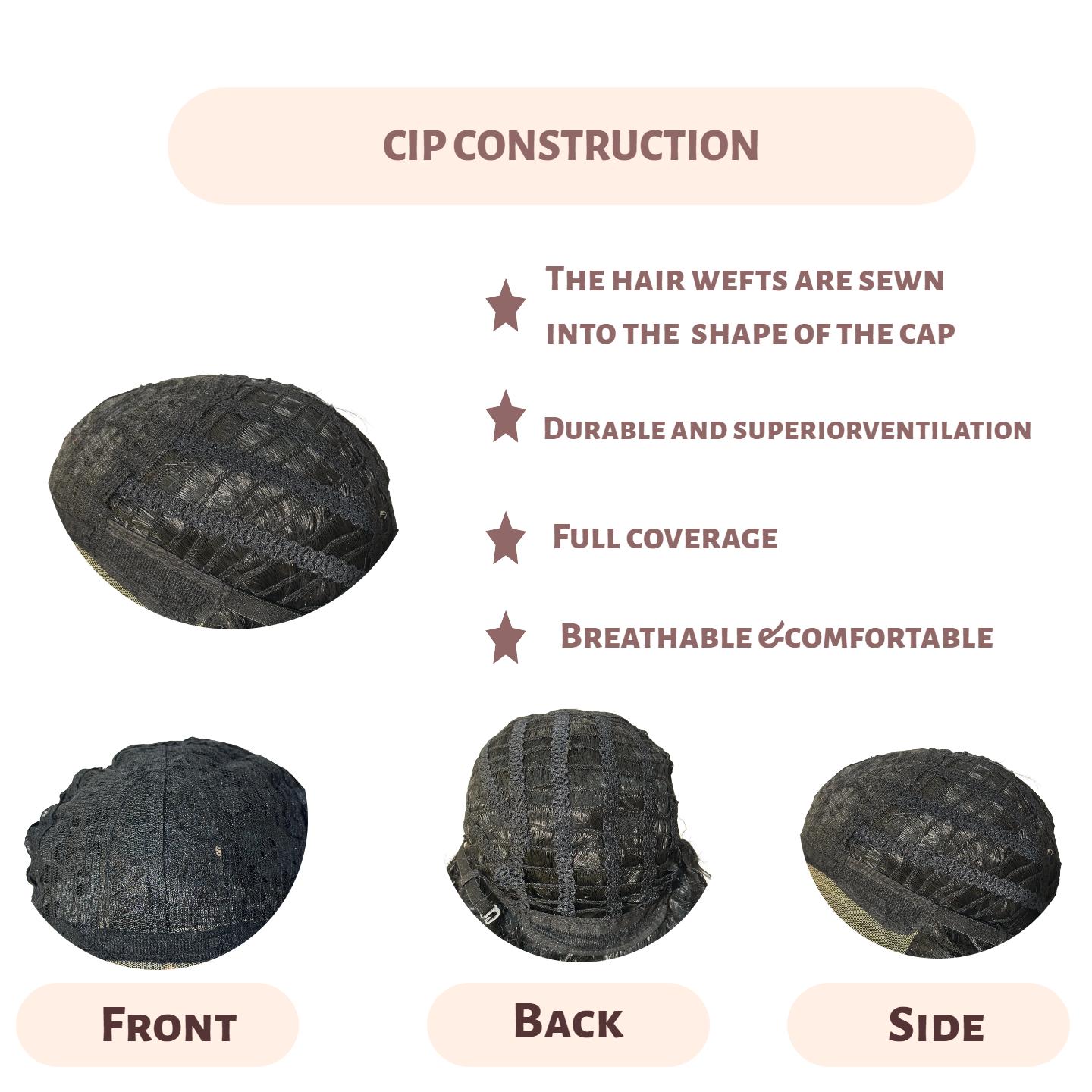 13x4 Deep Wave Lace Front Wig — 150% Density HD Lace Wig — Synthetic Hair — Suitable for Daily Wear — Natural Black (36 Inches)