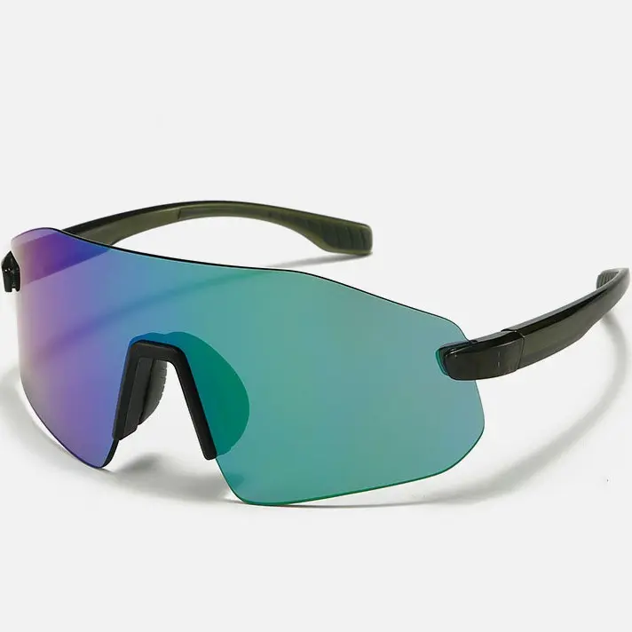 Transparent dark green+Glasses Case