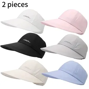 2-Pack UPF Sun Protection Baseball Hat for Men and Women - Lightweight, Adjustable Velcro Closure, Wide Brim Outdoor Sports Hat, All-Season Elastic Design, Sunhat, Sun Visor Cap
