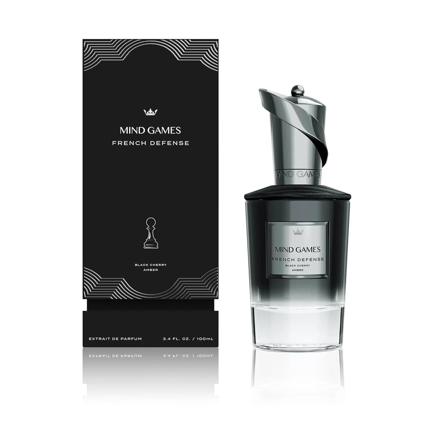 MIND GAMES French Defense - Luxury Perfume with Notes of Cherry, Chamomile, Amber & Cedarwood - Elegant Extrait de Parfum for Women & Men - Fruity & Velvety Perfume - 100 mL/3.4 oz