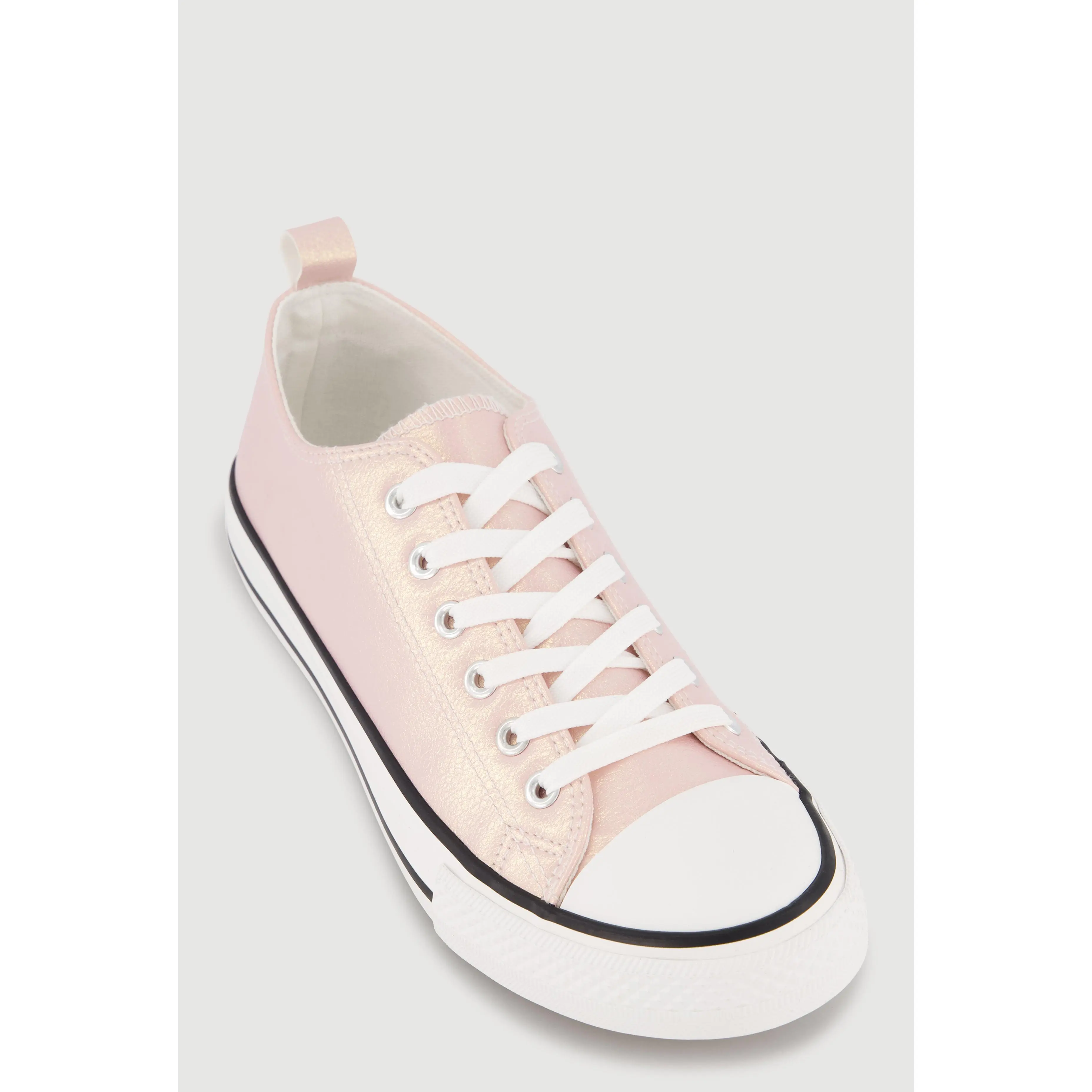 Metallic Low Top Canvas Sneakers