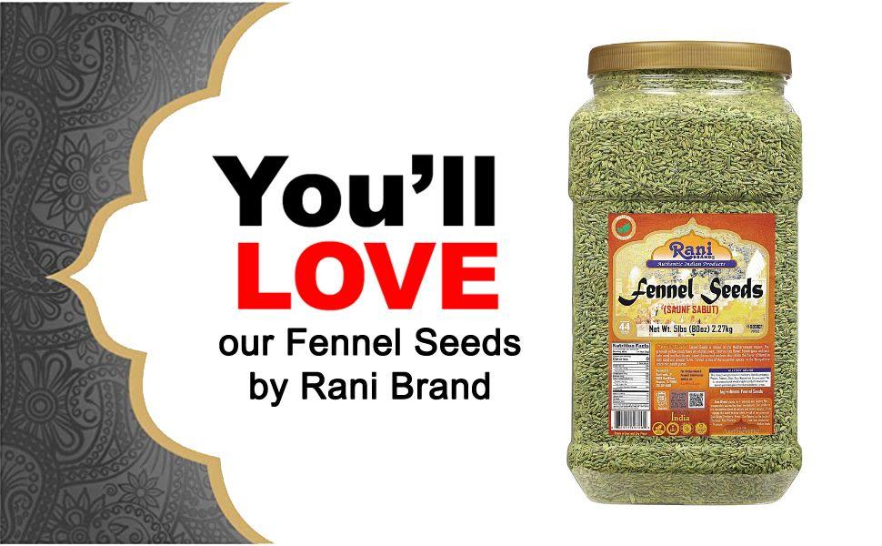 Rani Fennel (Saunf) Seeds Whole, Indian Spice 80oz (5lbs) 2.27kg Bulk PET Jar ~ All Natural | Gluten Friendly | NON-GMO | Vegan | Kosher | Indian Origin Rani Fennel (Saunf) Seeds Whole, Indian Spice 80oz (5lbs) 2.27kg Bulk PET Jar ~ All Natural | Gluten Friendly | NON-GMO | Vegan | Kosher | Indian Origin