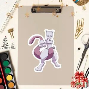 Mewtwo Poke Inspired Sticker | My Only Effective Attack is Panic | vinyl decal