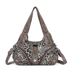 Casual Daily Leopard Print Ladies Bag Multi Ways Wear Shoulder Handbag