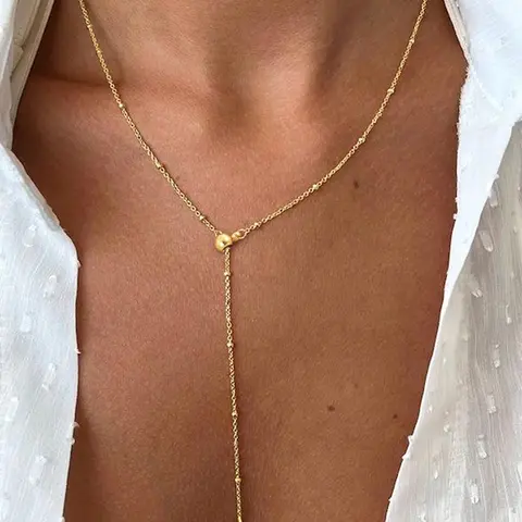 Letter Pendant Necklace for Women, Personalized Initial Necklace, Alphabet Necklace, Stainless Steel Bead Chain Necklace, Elegant Necklace, Fashion Jewelry for Party, Daily Decor, Birthday Gift, Durable Fashion Accessory