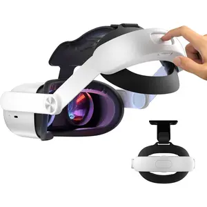 Strap for Oculus Meta Quest 2, Elite Adjustable Replacement Strap for Meta Quest Headset, with One-Click Fit, PU Cushion for Enhanced Comfort & Support, Quest 2 Accessories (no )