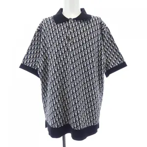 Pre-owned Dior Cotton Small Leather Goods Oblique Polo Shirt