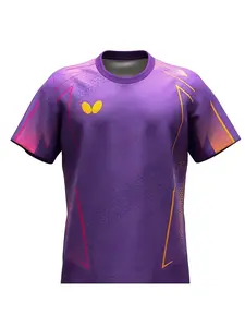 Table Tennis Jersey Butterfly Men's and Women's Training Jersey Competition Sports Jersey Printing Quick Drying Jersey