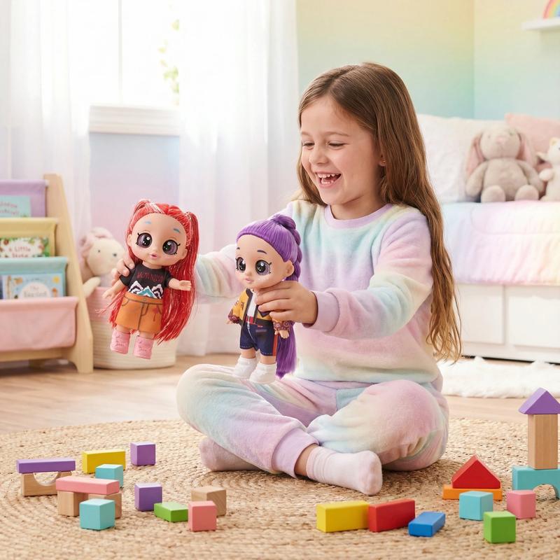 Kpop Dolls Anime Action Figures Set,7 inch,Can Play Music,5D Eyes,5 Joints Movable,Rumi,Mira,Zoey Anime Dolls Kids Toys,Collectibles Gifts for Girls Boys