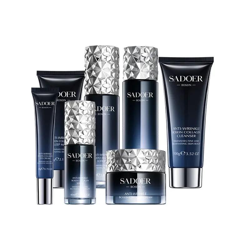 Bosein Collagen Facial Kit 7-Piece Glass SkinKit I Moisturizing, Nourishing, Brightening I ForSensitive Skin I Gift Set