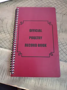 Official Poultry Record Book - Heavy Weight Paper Spiral Bound with 15 Breeding Pages & 5 Blank Notes for Accurate Animal Breeding Management