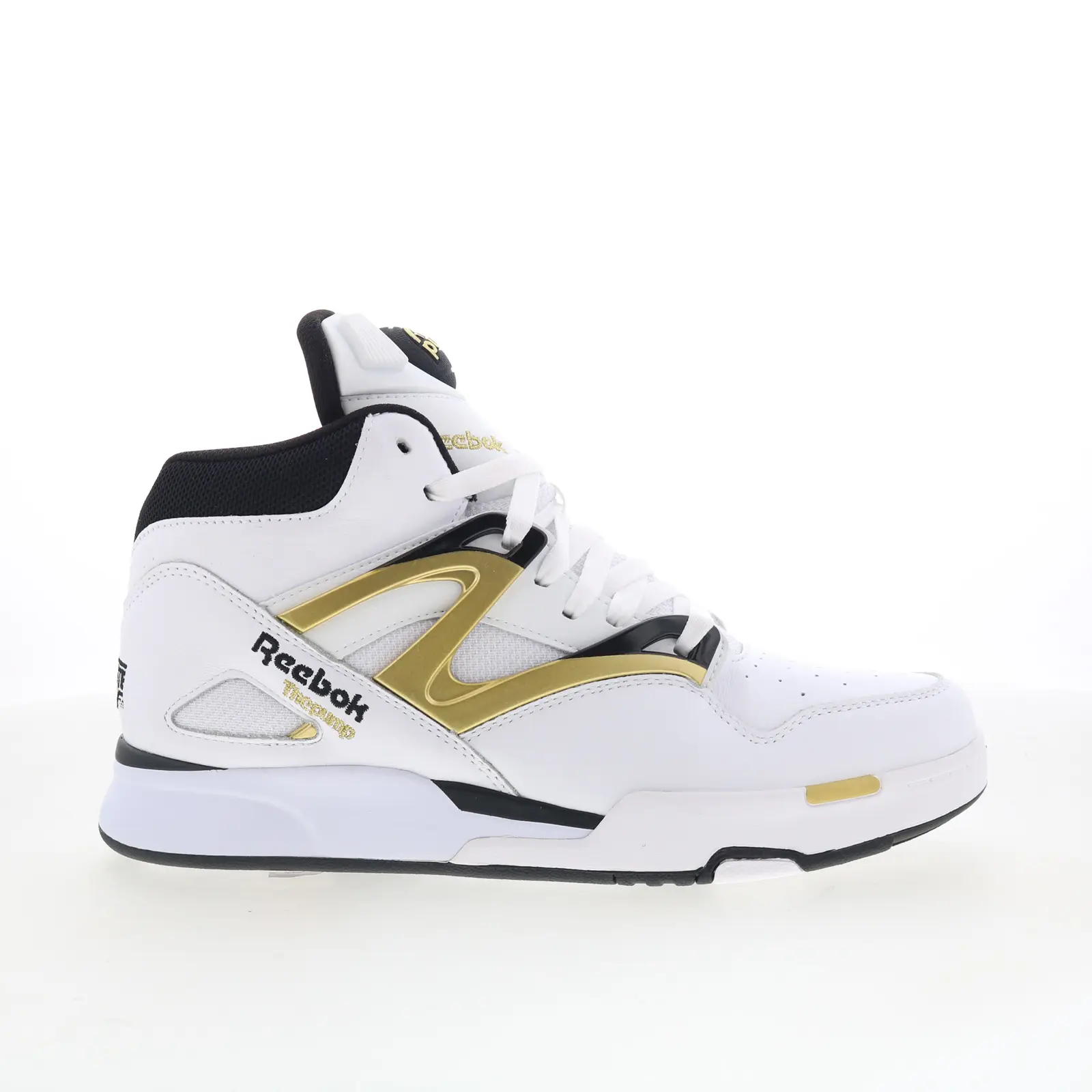 Reebok Pump Omni Zone II Mens White Leather Lifestyle Sneakers Shoes