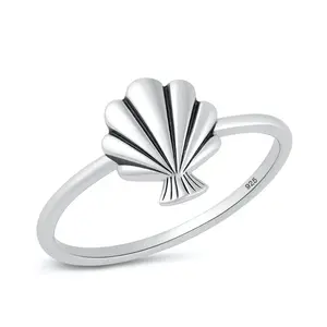 Seashell Ring - Oxidized 925 Sterling Silver