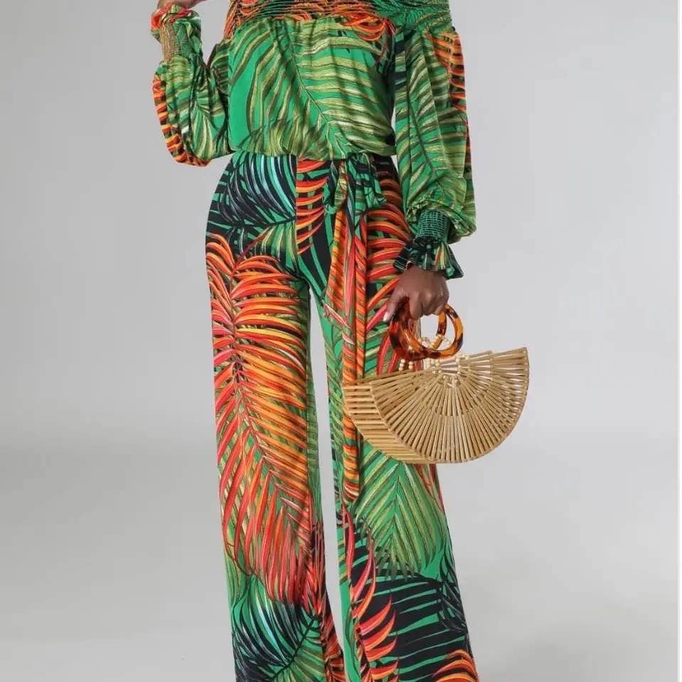 Tropical jumpsuit Polyester Comfort Fit