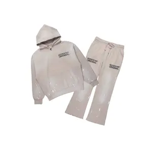 Reign Taupe Hoodie/Stacked Flare Track Set