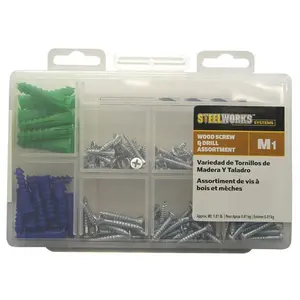 212 MAIN Wood Screw & Ribbed Anchor Kit, Essential for Wood Fastening in Sailing & Water Sports Activities, Ribbed Anchors