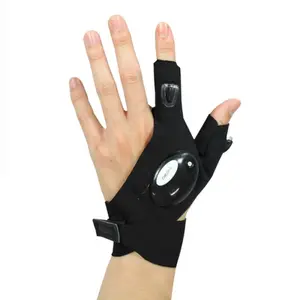 LED Glove Flashlight Fingerless Hands-Free Light for Fishing Camping Hiking Emergency Repair