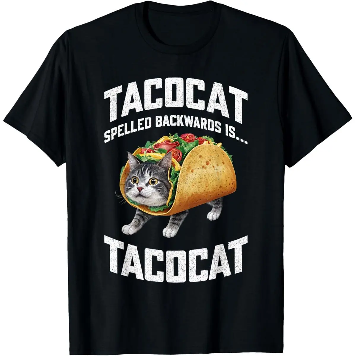 Tacocat Spelled Backward is Tacocat Shirt Taco Cat Lover T-Shirt Everyday Cotton T-Shirt
