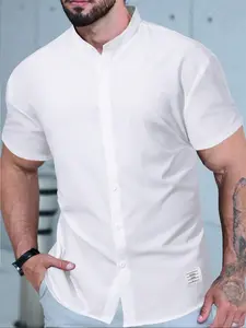 Men's Plus Size Shirt, Button Design, Casual Fashion for Daily Wear, Comfortable and Versatile, Perfect for Work or Leisure