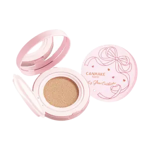 CANMAKE Tokyo Skin Fit Glow Cushion Foundation SPF50+ PA+++ Natural Beige #02 - Hydrating, Pore-Minimizing, Waterproof, Sweatproof, Oil Control