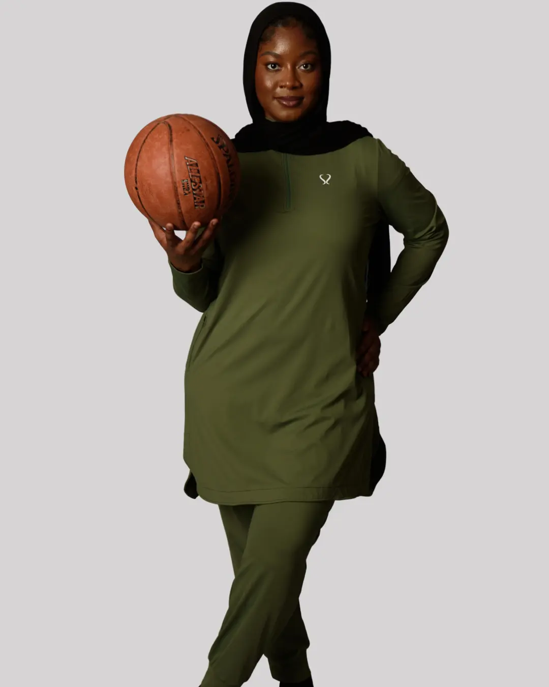 Loose Performance Top 1/4 Zip – Olive