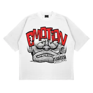 Mixed Emotion T-Shirt - White Monster Classic Tshirt - Y2k Unisex Cotton T Shirt, Unisex Cotton Graphic Shirt