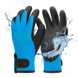 Heavy Duty Winter Gloves, Latex Fully Soaked, 100% Waterproof Gloves, Thermal Insulated Winter Dipped Gloves