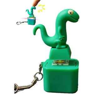 Lizard Keychain Keyboard Fidget Toy – Rechargeable Lizard Button Sound Toy with Colorful Light, Portable Anxiety Relief for Adults (1Pack)