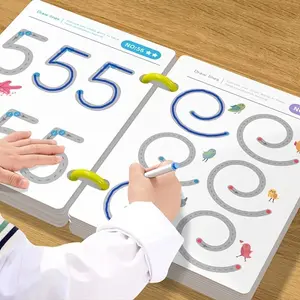 96-Page Reusable Magic Practice Notebook Set, Classroom Supplies, Teaching Supplies, Full Brain Development Training and Pen Control Education Workbook, Perfect Gift for Kids