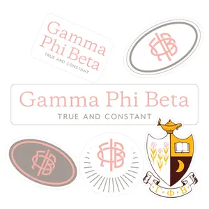 Gamma Phi Beta Sorority Brand Focus Sticker Sheet