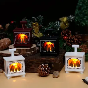 Mini Glowing Fireplace Creative Light, Electronic Candle Lamp, Flameless LED Candle, Wish LED Tea Light, Decorative Atmosphere Lamp, Home Decor, Halloween, Christmas Gift
